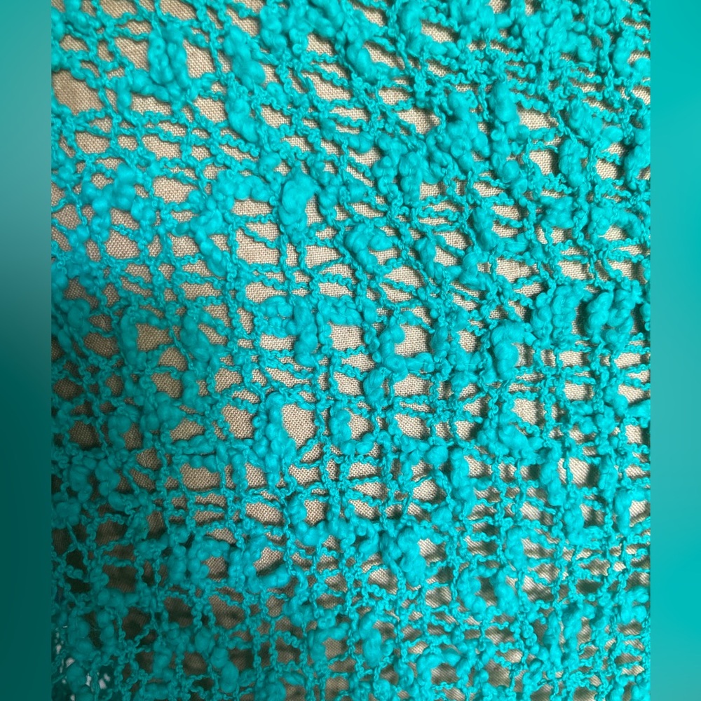 NWT Open Weave TEAL Green Short Poncho WEAR MULTIPLE WAYS Swimsuit or Dress … - Picture 5 of 11